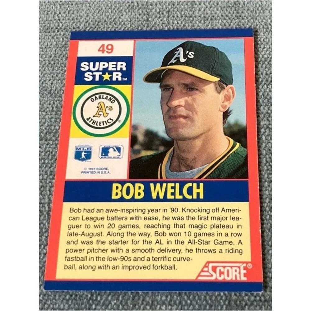 1991 Score Oakland A's Baseball Card Trading Card